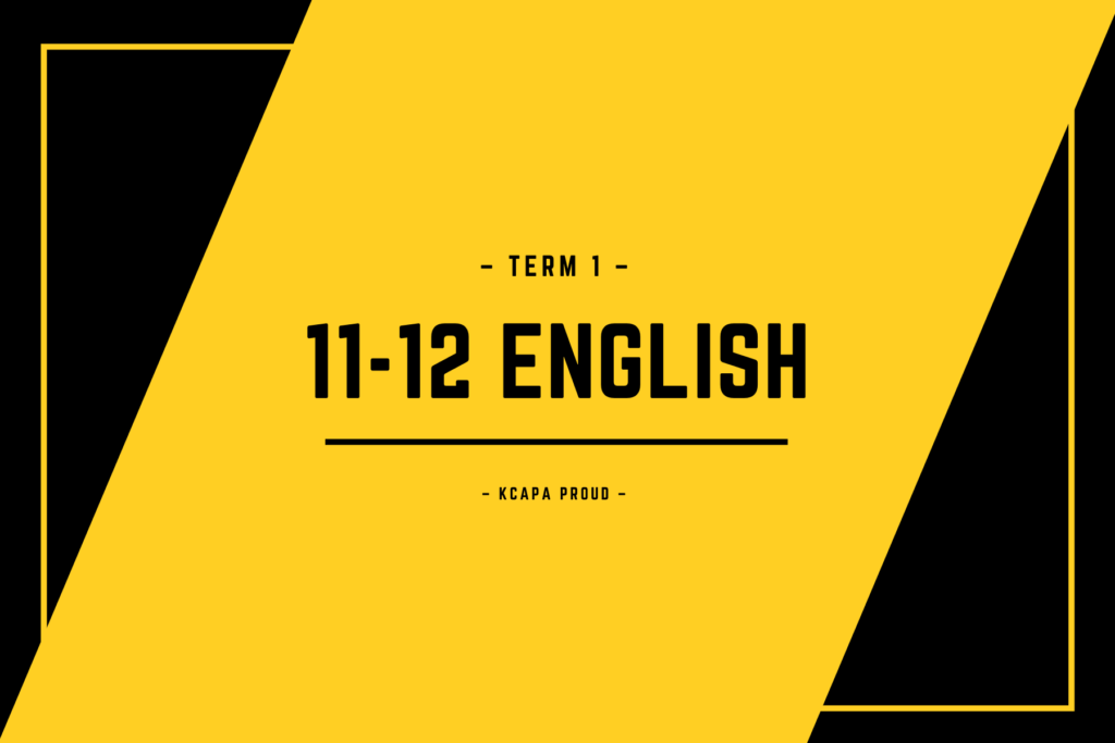 Term 1 - 11-12 English